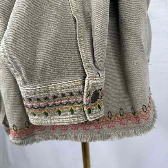 Zara Womens Embroidered Jacket Button Front Oversized Small Western Cowgirl NWOT - Picture 10 of 15